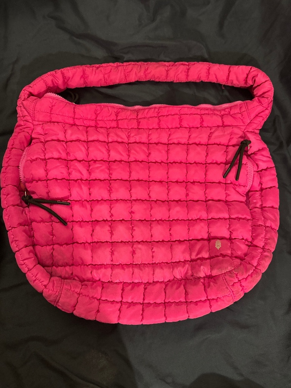 FP Movement Quilted Puffer Hobo Bag — Hot Pink / Raspberry, Free People - Picture 1 of 5
